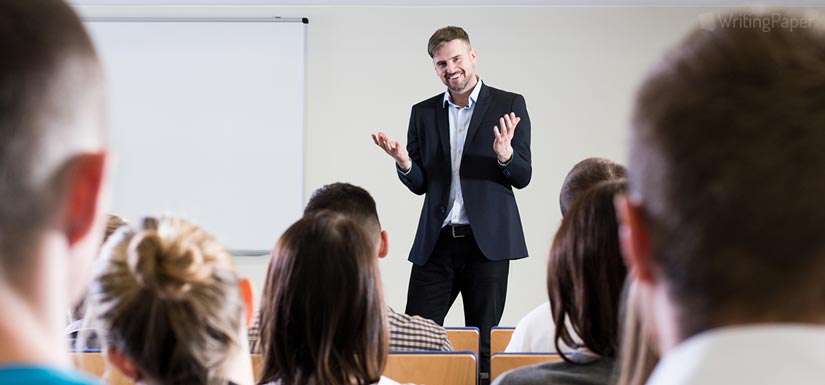 Professor Delivering Speech