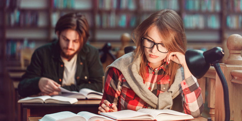 Student preparing for exams